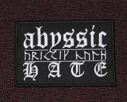 image of abyssic hate logo cloth patch